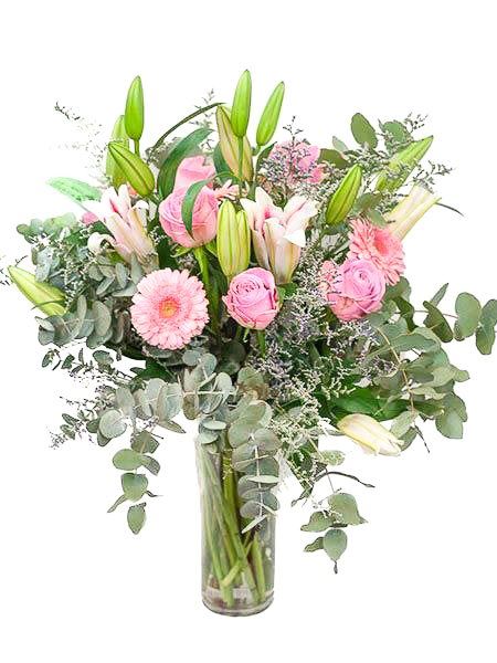 Pastel Pink Glass Vase