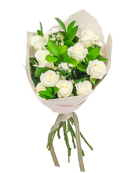 Lovely White Rose Bouquet